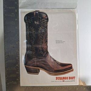 Vintage Durango Western Boot Magazine Ad Wall Art